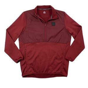 Under Armour Sweatshirt Mens M Medium Red Wine Fleece Storm 1/2 Zip Pullover